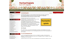 Desktop Screenshot of hochzeitsspiele.biz